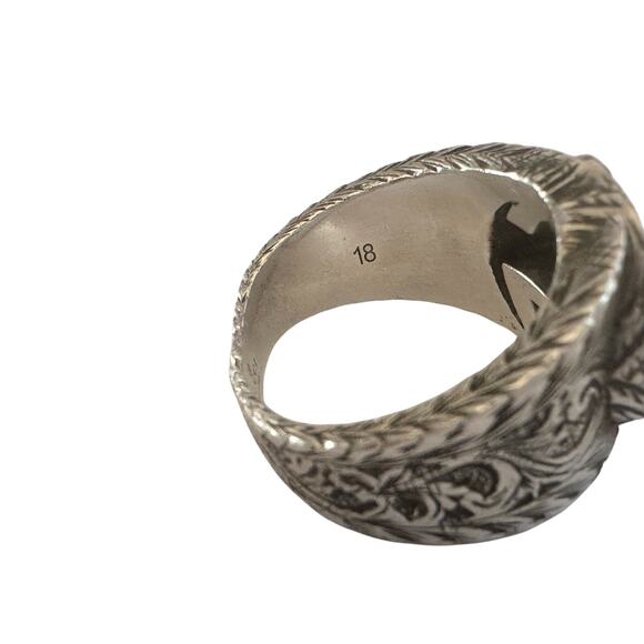 Gucci Interlocking G Arabesque Ring Sterling Silver - Picture 13 of 16